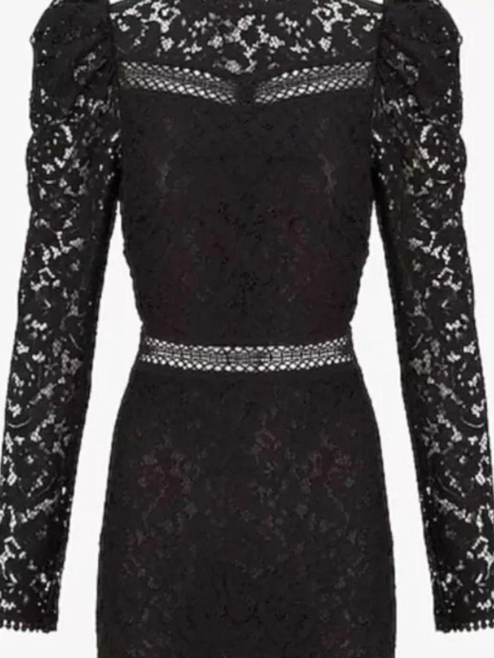 Express Black Lace Long-Sleeve Sheath Dress